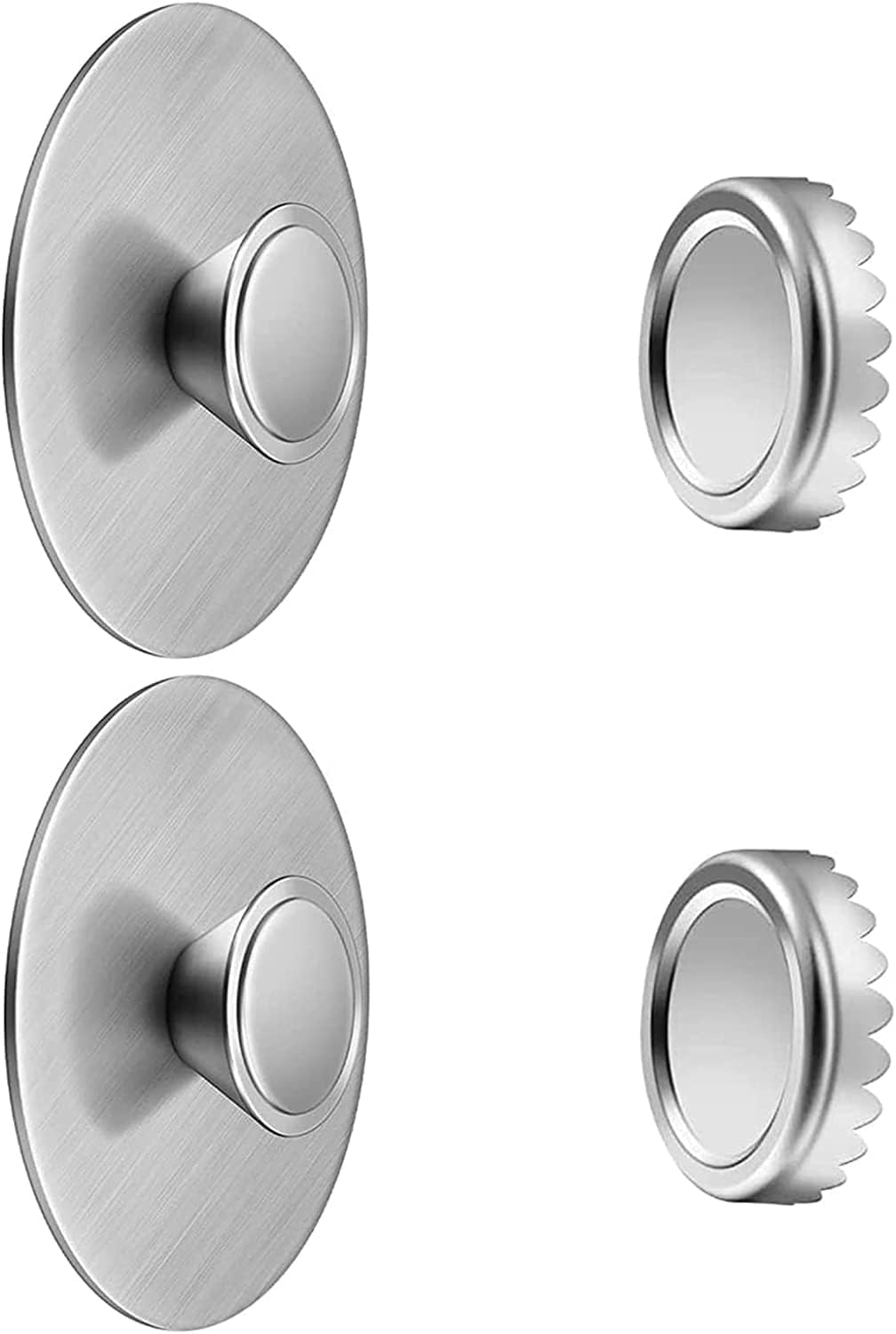 2Pcs Magnetic Soap Savers for Bar Soap, Stainless Steel Soap Holder for Shower Wall and Kitchen/Bathroom, Easy Clean, Self-Draining (Silver)