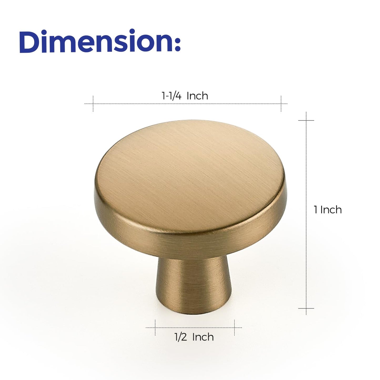 Ravinte 30 Pack Solid Single Hole Kitchen Round Cabinet Knobs Champagne Bronze Pulls Drawer Knobs Kitchen Cabinet Hardware Handles