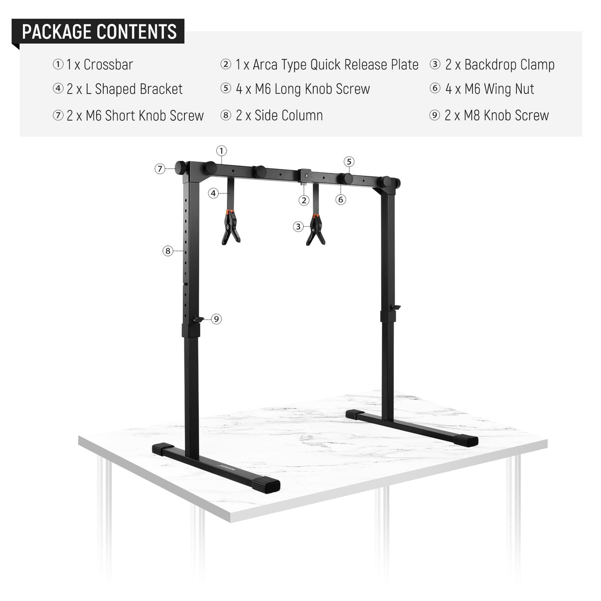 NEEWER Overhead Camera Mount Rig for Top Down Shot with 1s Quick Switch Lock Arca Type QR Plate, Heavy Duty Tabletop Multi Device Stand for Cooking Drawing Crafts Stream, Desk Width≥32"/80cm, ST200