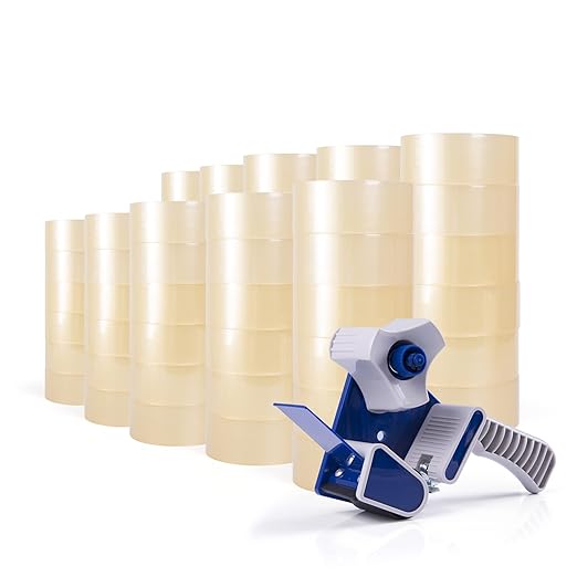 ADHES Packing Tape for Shipping Packaging Moving Boxes,1.88 in x 100 Yard x 2.6 Mil, 60 Rolls