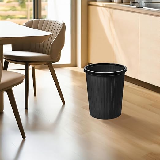 ZXJ Plastic Trash Can - 2 Gallon - Black - Laundry Room,Bathroom,Kitchen,Office,Dormitory,Camping,Kids Room