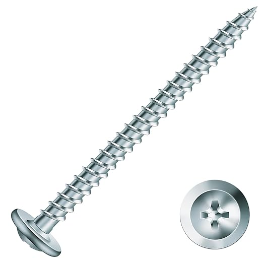 #8 x 2 Inch Wood Screw 500Pcs Alloy Steel Standard Thread Truss Head Fast Self Tapping by SG TZH