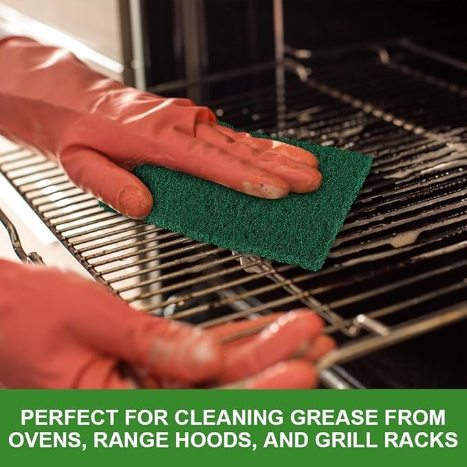 AIDEA Heavy Duty Scouring Pads, Dish Scrubber Pads for Household and Kitchen, Multipurpose Scour Pads for Cleaning, 96 Pack, 5.5in*3.5in