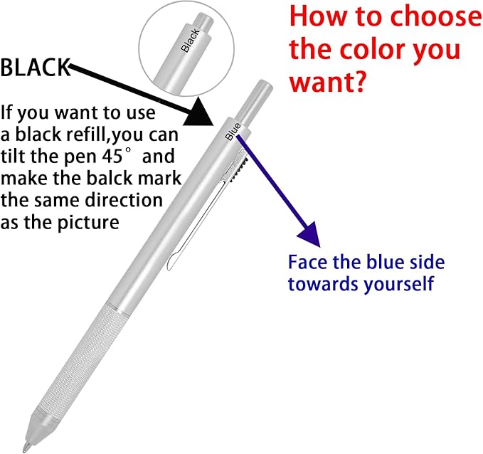 YOUMI Multicolor pen 4 in 1 Multifunction Pen with Metal Cased 0.5mm Mechanical Pencil Red Ballpoint Pen Blue BallpointPen and Black Ballpoint Pen Gift for Journaling (Rose gold)