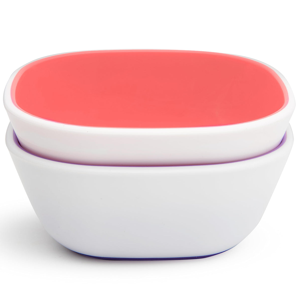 Munchkin® Splash™ 4 Piece Toddler Divided Plate and Bowl Dining Set, Pink/Purple
