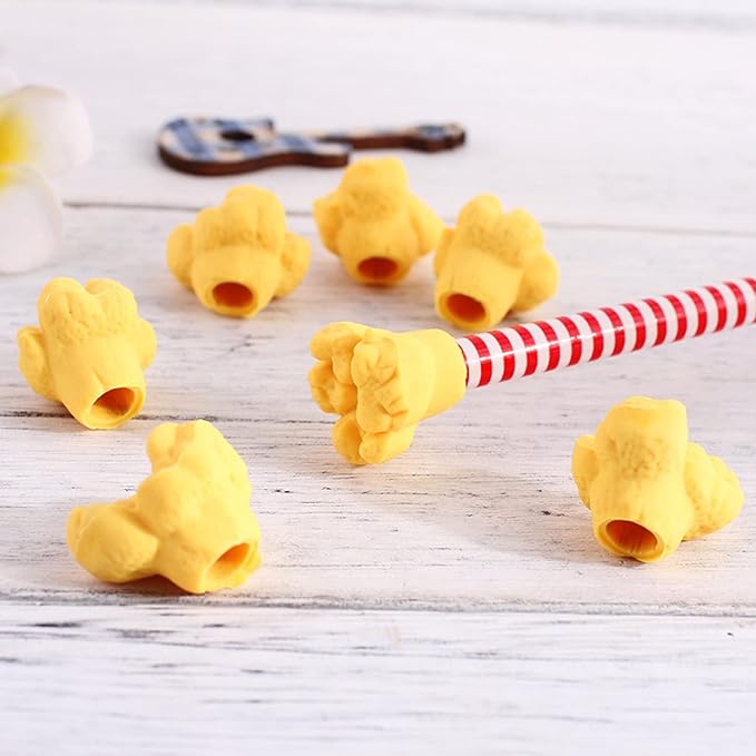 Pencil Top Erasers 36 Pack Popcorn Pencil Erasers Toppers Cap Erasers for Kids Cute Fun Novelty Food Erasers for Student School Supplies Prize Gifts Party Favors