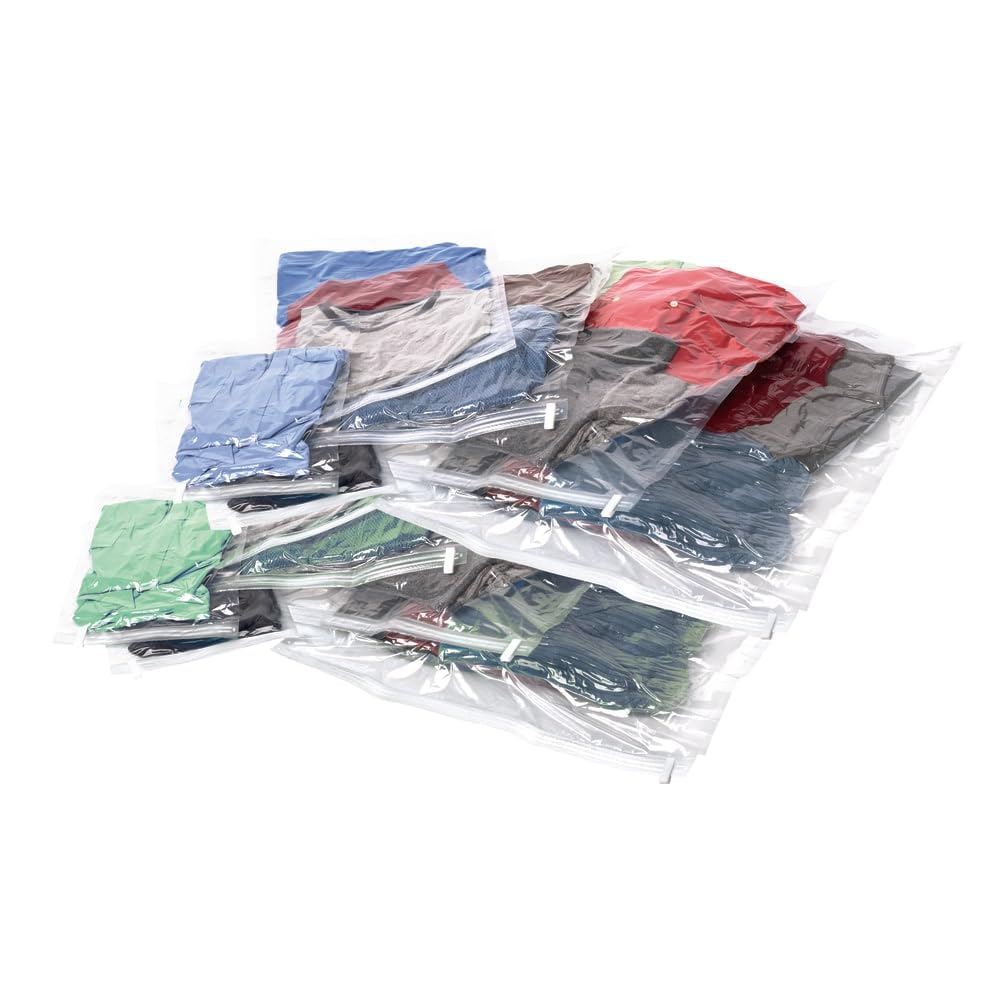 Samsonite Compression Packing Bags, Clear, 12-Piece Kit (2-Pouch/4-Carry-On/4-Large/2-X-Large