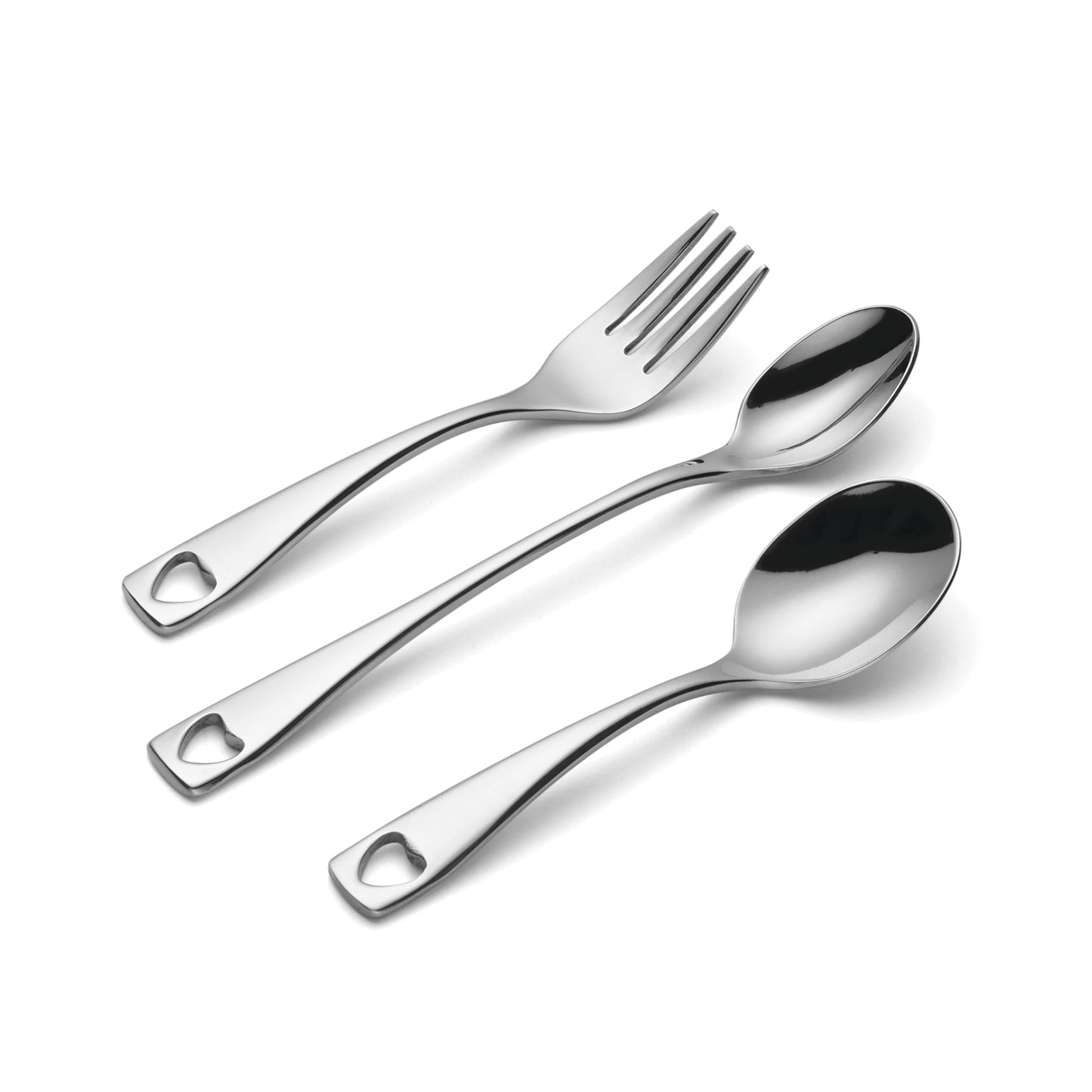Oneida Little Love 6 Piece Fine Flatware Progress 18/10 Stainless Steel, Silverware Set