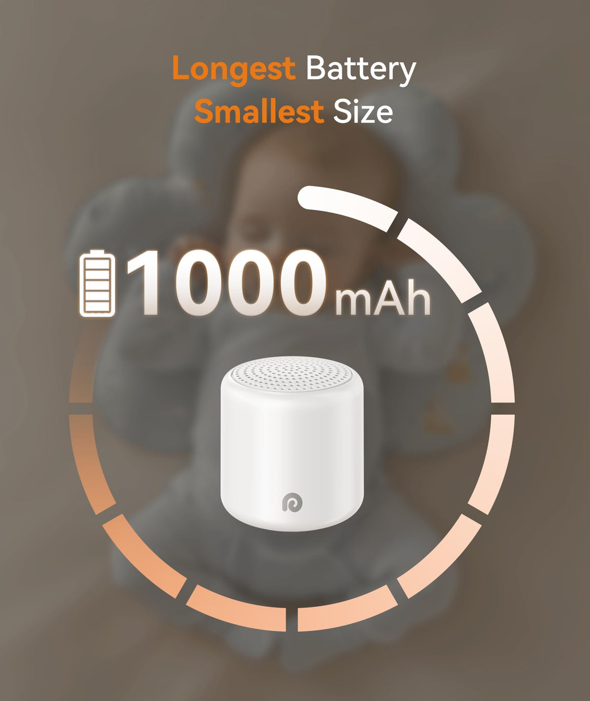 Dreamegg Portable White Noise Machine - Travel Sound Machine for Sleep, Features Powerful Battery, Egg-Sized, 16 Nature Sounds, Timer, Sound Machine for Baby Adults Office Privacy Home Gift