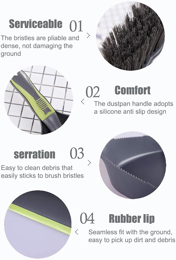 Dustpan and Brush Set,Dust Pans with Brush,Hand Broom Dust Pan,Broom Dustpan Set are Suitable for Kitchen, Sofa, Table, Car Trunk and Seat, Pet Nest and so on.(2pcs)