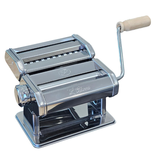 “L’Alunno” Pasta Maker Machine by PastaVirtuoso - Hand Crank Machine for Pasta Dough and Noodles - Easy to Use Manual Kitchen Appliance for Tagliatelli, Spaghetti, Lasagna, Ravioli and More!