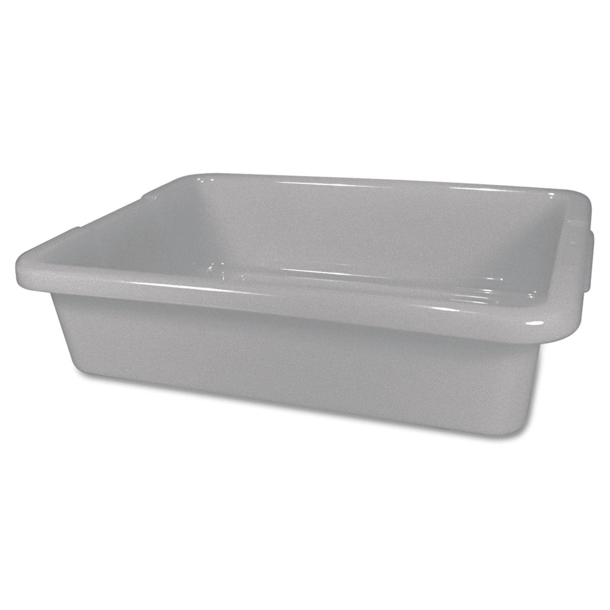 Rubbermaid Commercial Products Standard Bus/Utility Box, 4.6-Gallon, Gray, Plastic, Heavy Duty Restaurant Wash Basin/Dish Washing Tub for Kitchen Organization/Storage
