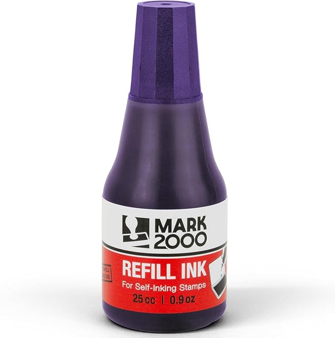 Self-Inking Refill Ink - 2 Pack - Purple - 25cc (0.9oz)