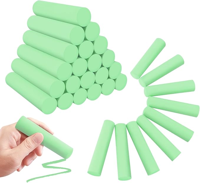 50 Pack Washable Sidewalk Chalks for Kids Non-Toxic Jumbo Chalk for Outdoor Art Play, Colored Chalk for Painting on Chalkboard, Blackboard and Playground