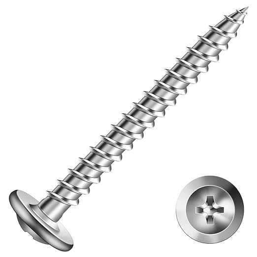 #8 x 1-1/2" Wood Screw 500Pcs 410 Stainless Steel Standard Thread Truss Head Fast Self Tapping by SG TZH