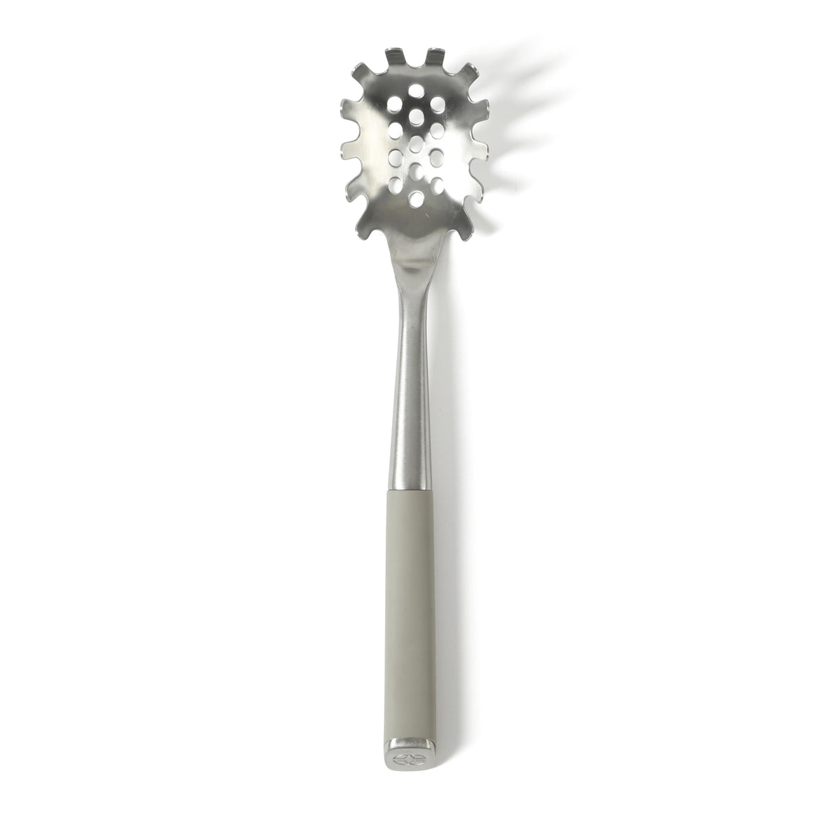 Calphalon Edge Stainless Steel Spaghetti Pasta Server w/Thermoplastic Rubber Handle - Taupe