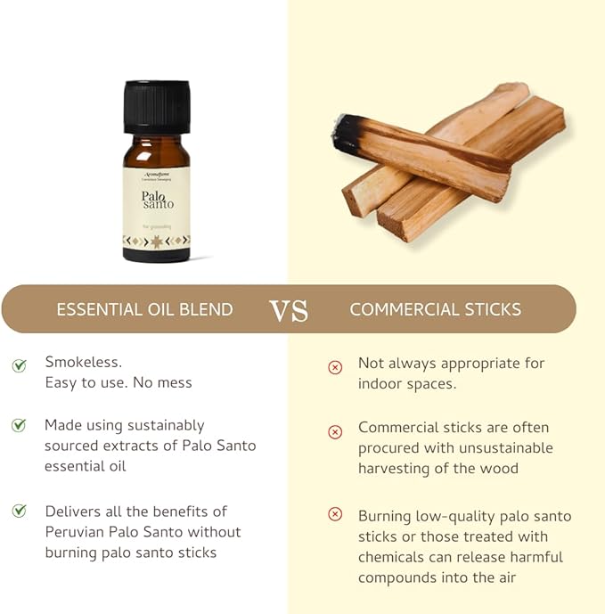 Palo Santo + Cinnamon, Sandalwood, Palo Santo + Lavender Essential Oil Diffuser Blend | 3 x 0.33 fl oz /10ml | Aromatherapy | Smudging | Air fresheners for Home | Meditation Accessories