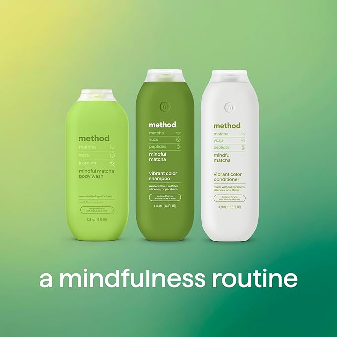 Method Color Protect Conditioner, Mindful Matcha, Matcha + Yuzu + Jasmine notes, 13.5oz