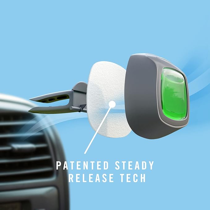 Febreze Car Air Freshener Vent Clip Old Spice Scent, .07 oz. Car Vent Clip, Pack of 4