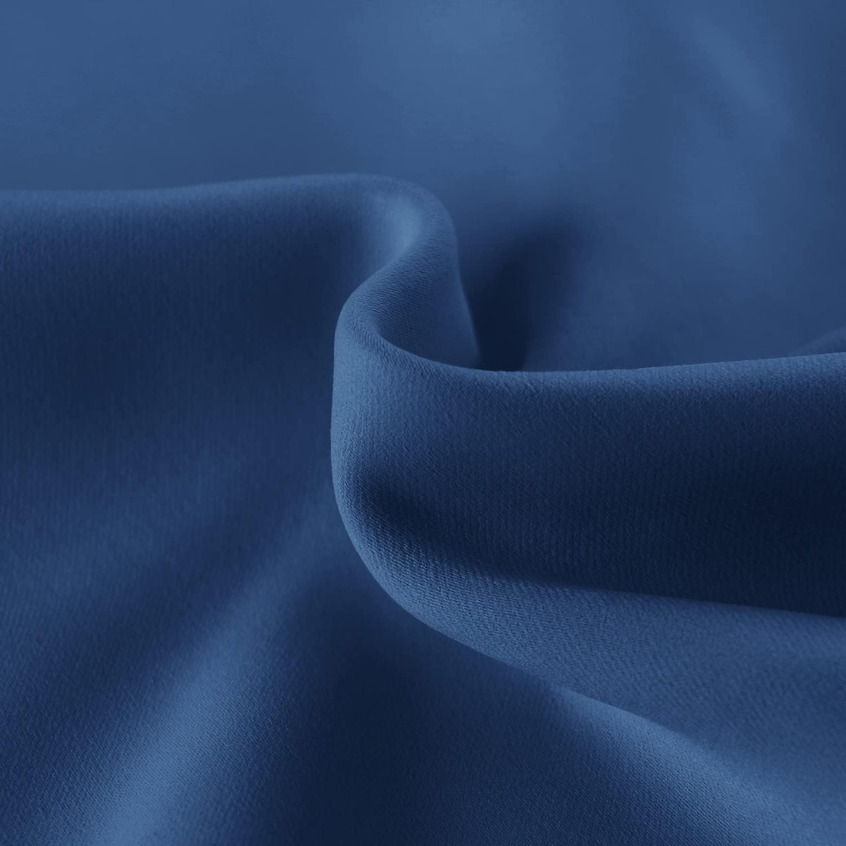 DWCN French Door Curtains – Rod Pocket Thermal Blackout Curtain for Doors with Glass Window, Kitchen and Patio Doors for Privacy, 54 X 40 Inches Long, 1 Curtain Panel with Tieback,Classic Blue