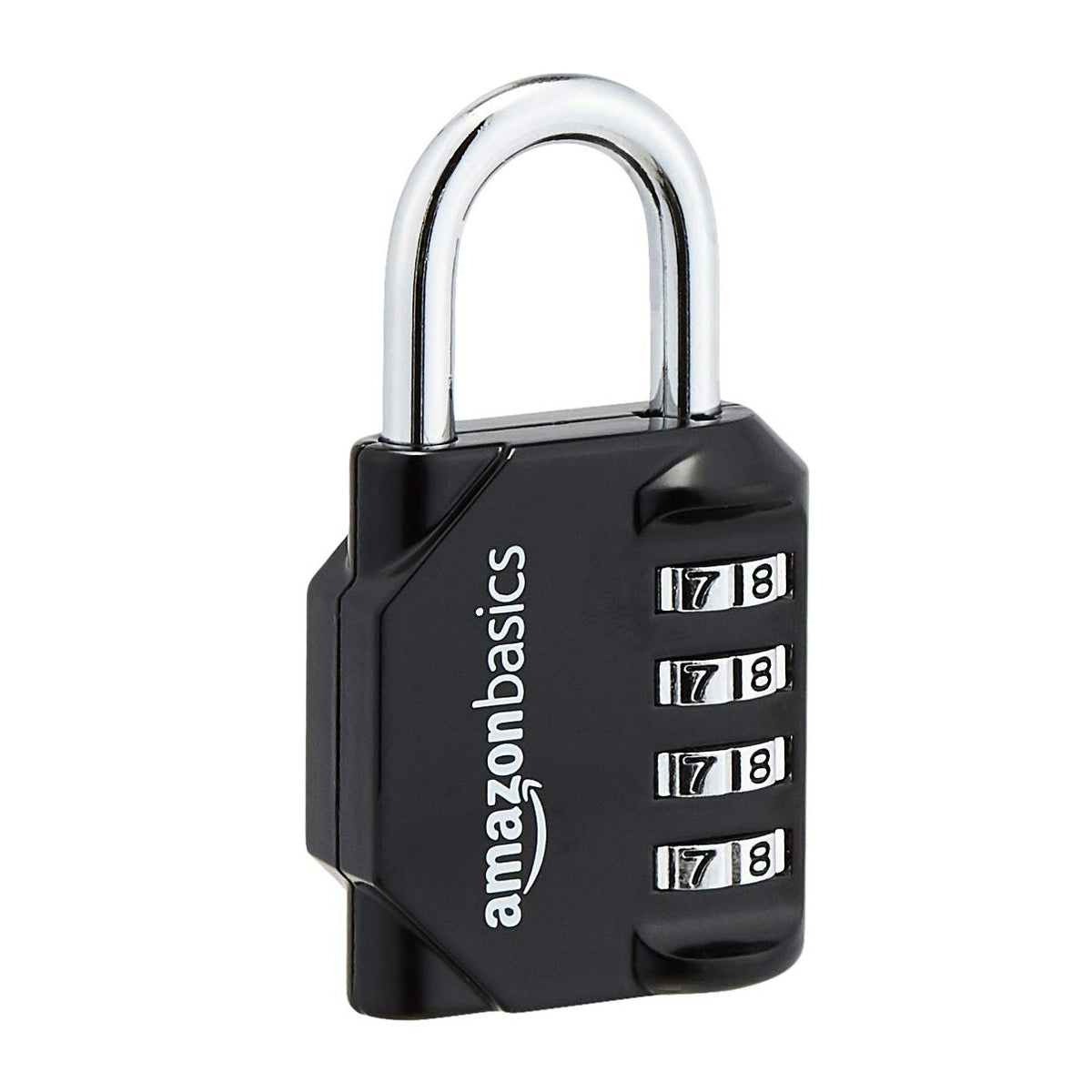 Amazon Basics 4-Digit Combination Lock for Gym and Sports, 2-Pack, Black