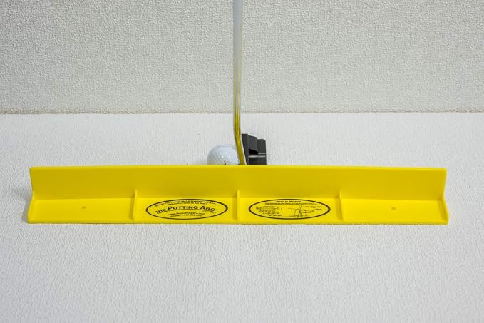 The Putting Arc - T3 Model - Golf Training Aid Used to Perfect Your Putting and Reduce Your Score! - Practice and Master Your Putting Fundamentals! - Golden Yellow