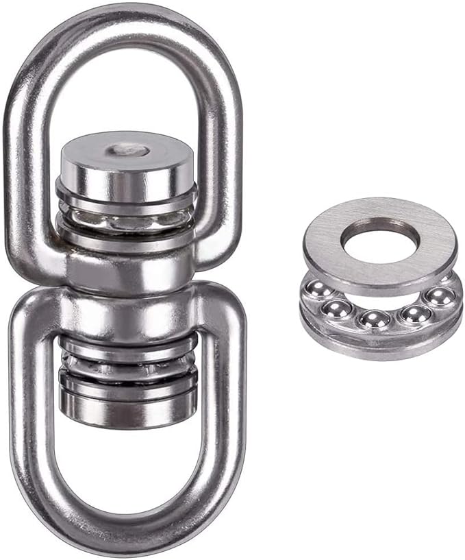 SELEWARE Bearing Swing Swivel, 360° Rotational Device Hanging Accessory for Web Tree Swing, Hammock Chair, Climbing Rope, Aerial Yoga, Kids Swing Swivel,Hold Up to 1200LB