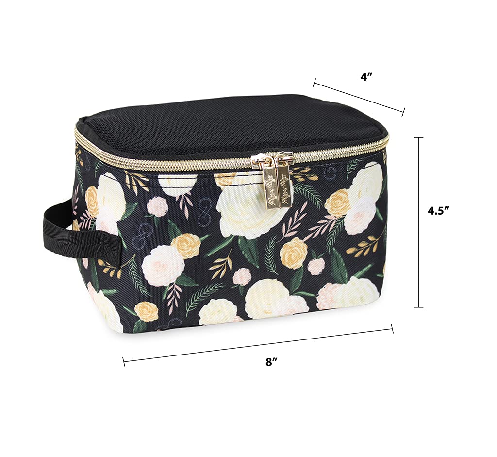 Chelsea + Cole for Itzy Ritzy Packing Cubes – Set of 3 Floral Packing Cubes or Travel Organizers; Each Cube Features a Mesh Top, Double Zippers and a Fabric Handle; Floral