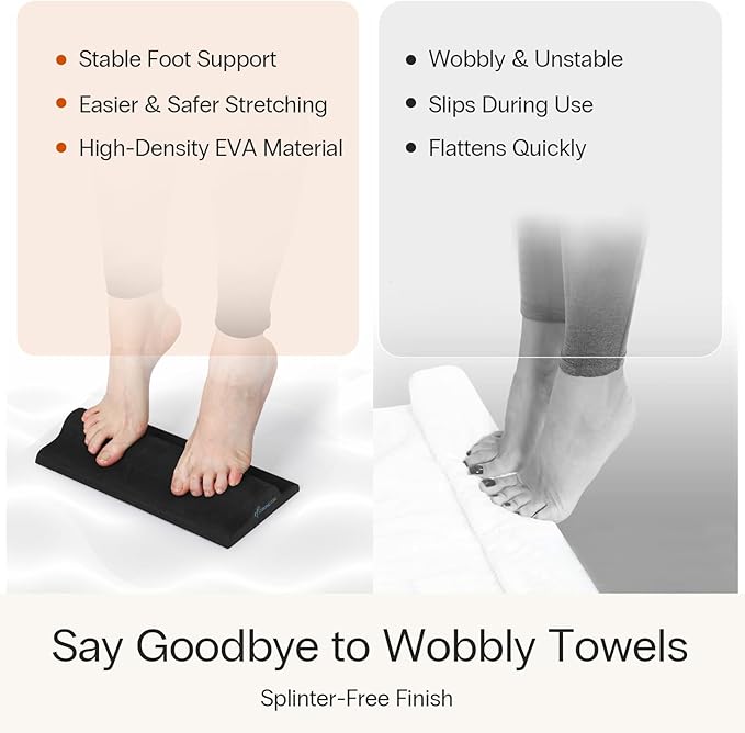 StrongTek XL Yoga Wedge & Foot Stretcher Set – Extra-Large Foam Incline Blocks + Plantar Fasciitis Relief Stretcher