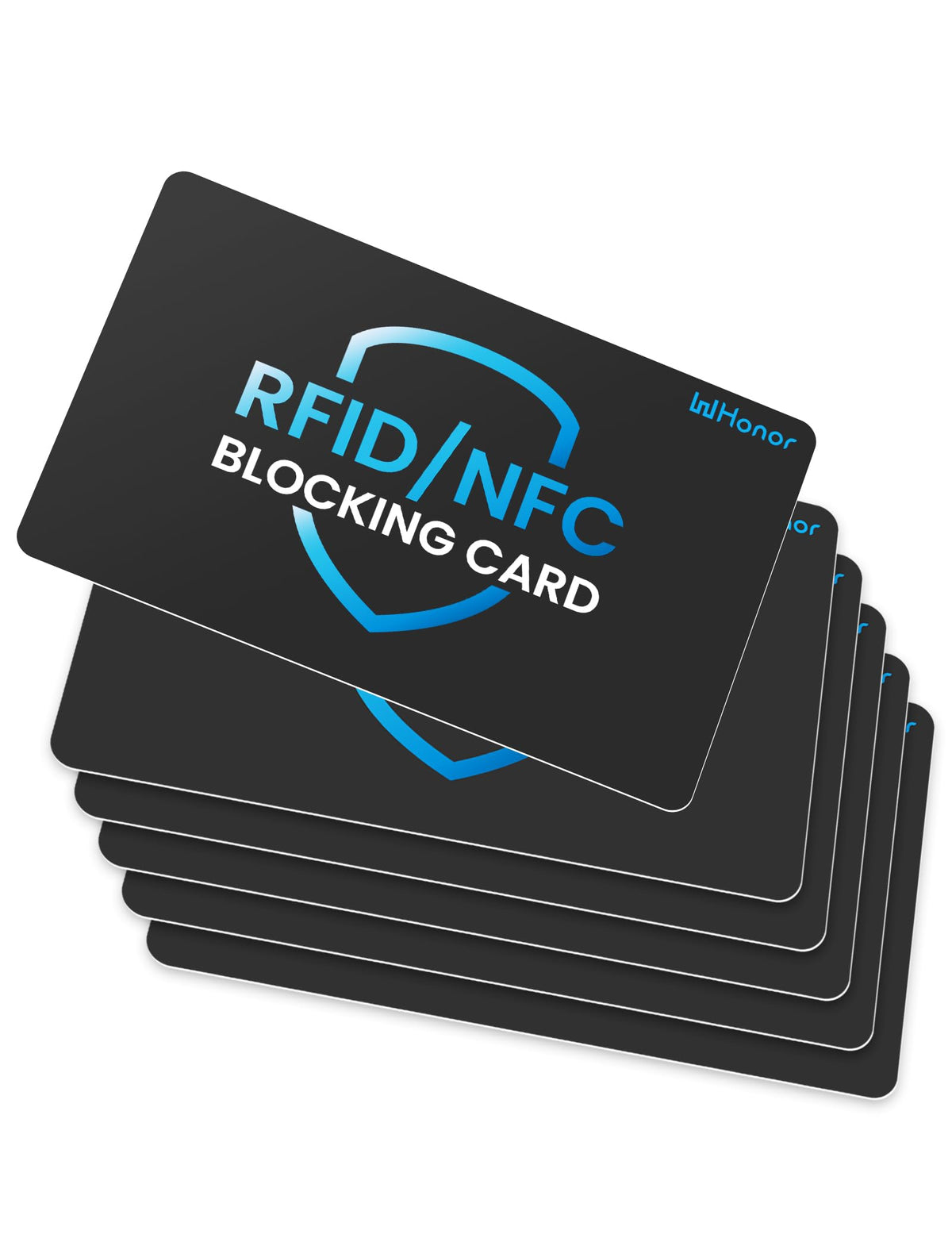 RFID Blocking Card 6 Pack, Bank Debit Credit Card Protector, Anti-Theft Contactless NFC Blocker, Entire Wallet Protection