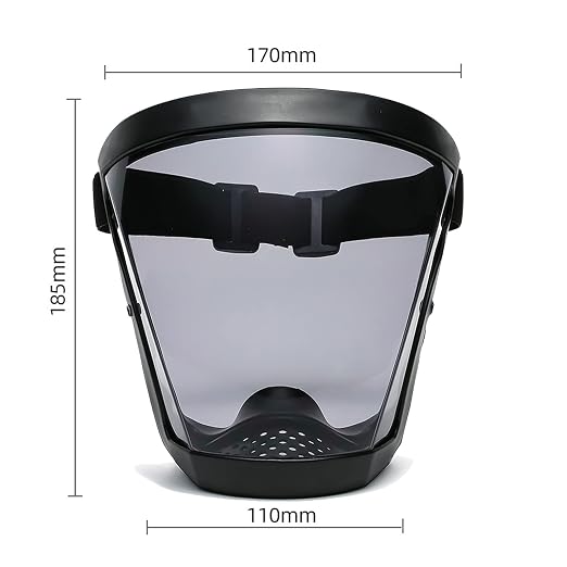 Anti-Fog Full Face Active shields Protection Visible Expression Transparent Breathable Comfortable Adults Reusable (Grey, 5PCS)