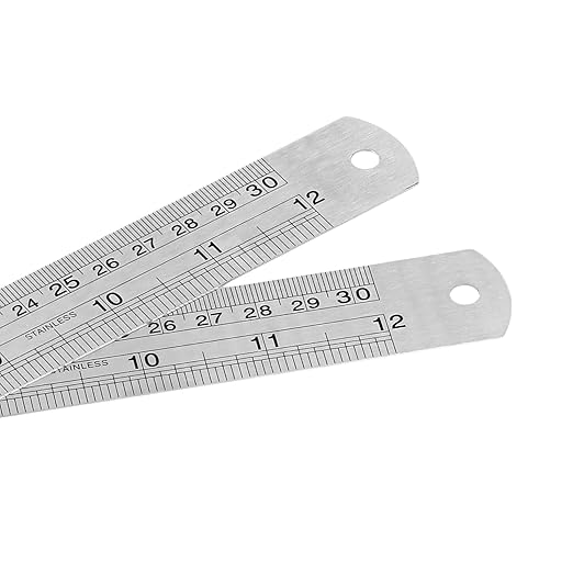 25 PCS 12 Inch Stainless Steel Ruler Bulk,Straight Edge Metal Rulers with Inch and Metric Scale for Measuring