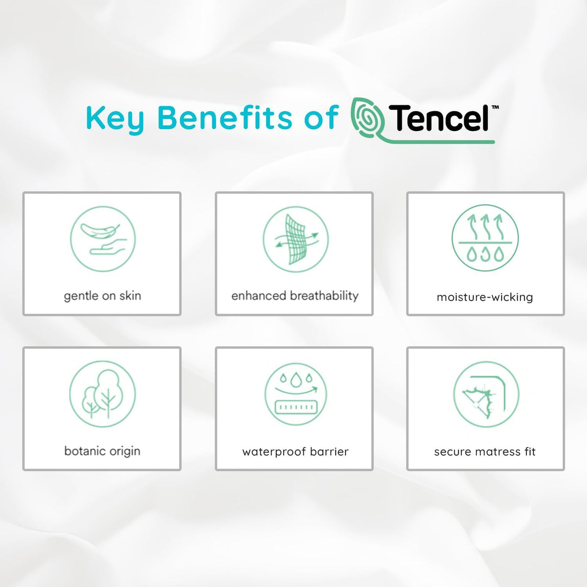 PUREgrace Tencel Mattress Protector (Full) – Waterproof, Noiseless Cover for Potty Training, Breathable and Durable with Deep-Pocketed Corners for Secure Fit