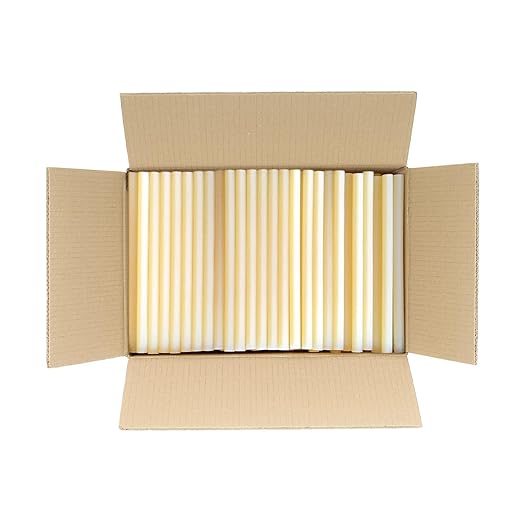 ASA Hot Glue Sticks for Glue Gun - 5/8" x 10" | High-Strength Hot Gun Sticks Adhesive for Corrugated Materials | Industrial Grade for Packaging & Woodworking | Pack of 106