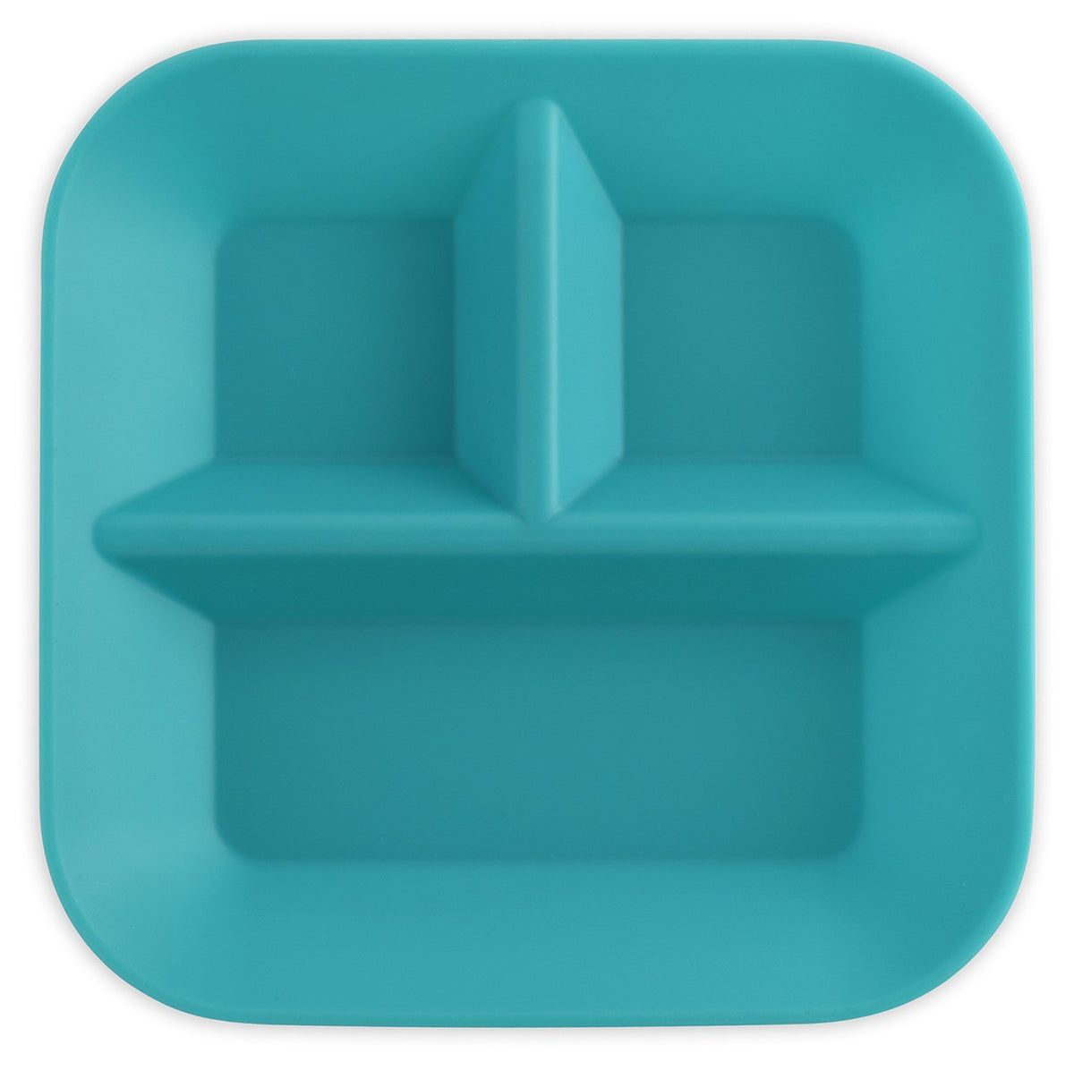 Kiddiebites | 100% Silicone Plates for Babies & Kids | MADE IN THE USA | BPA, BPS, Lead, Cadmium, PVC, & Phthalate Free | Children's Divided Placemat Set | Teal, 2 Pack