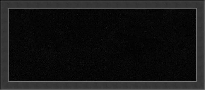 Amanti Art Black Cork Board for Wall, 14x32 Vision Board with Black Wood Frame, Medium Corkboard Office Decor for Home Organization, Modern Contemporary Corkboard Pinboard to display items for home