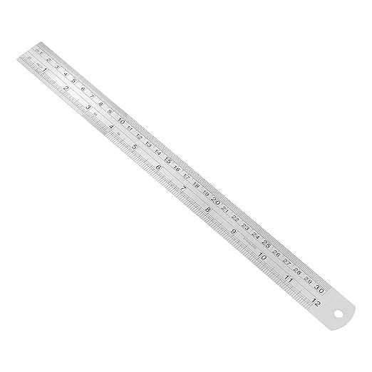 25 PCS 12 Inch Stainless Steel Ruler Bulk,Straight Edge Metal Rulers with Inch and Metric Scale for Measuring