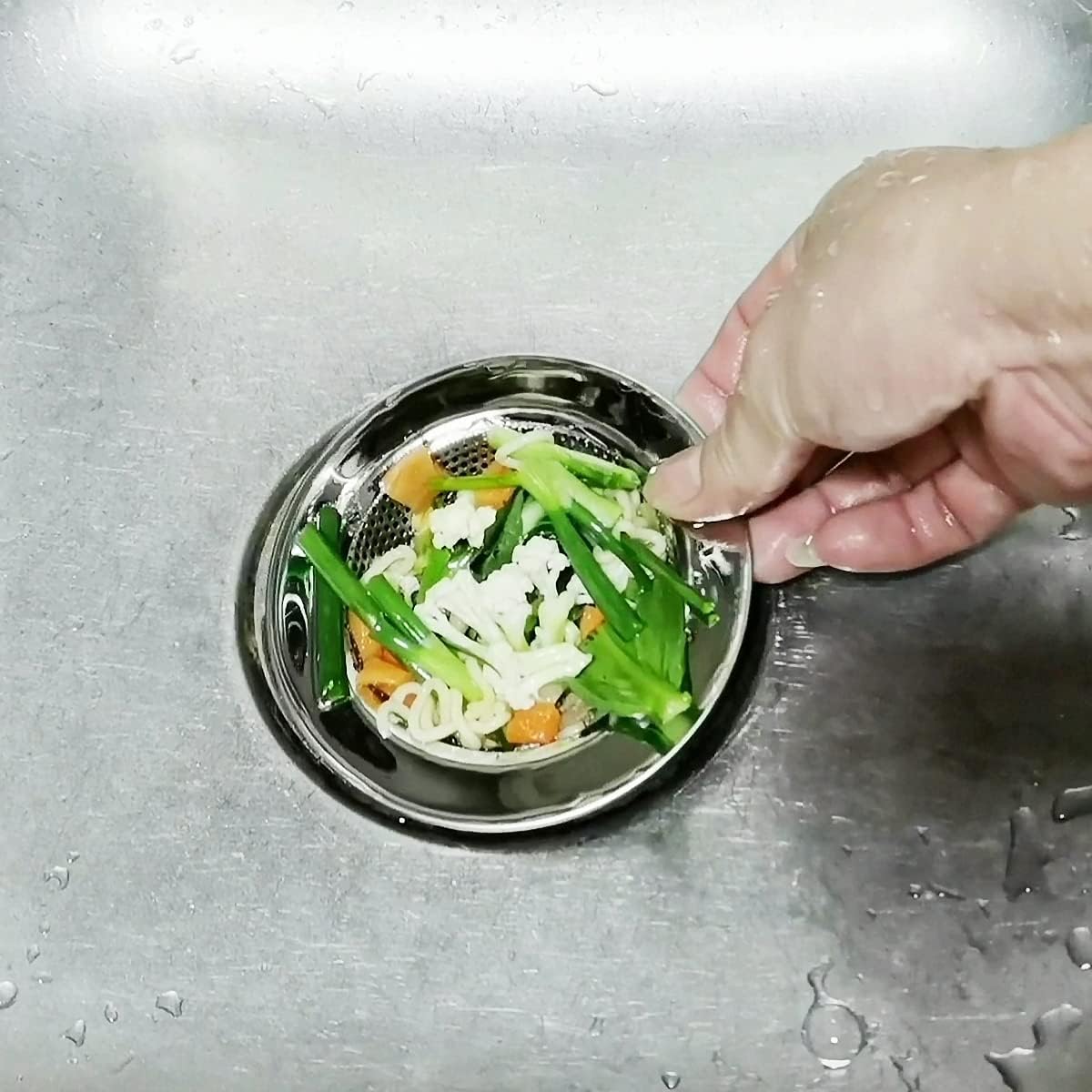 4-Piece Kitchen Sink Strainers - 4.5 Inch Stainless Steel Sink Drain Filter with Food Scraps Catcher