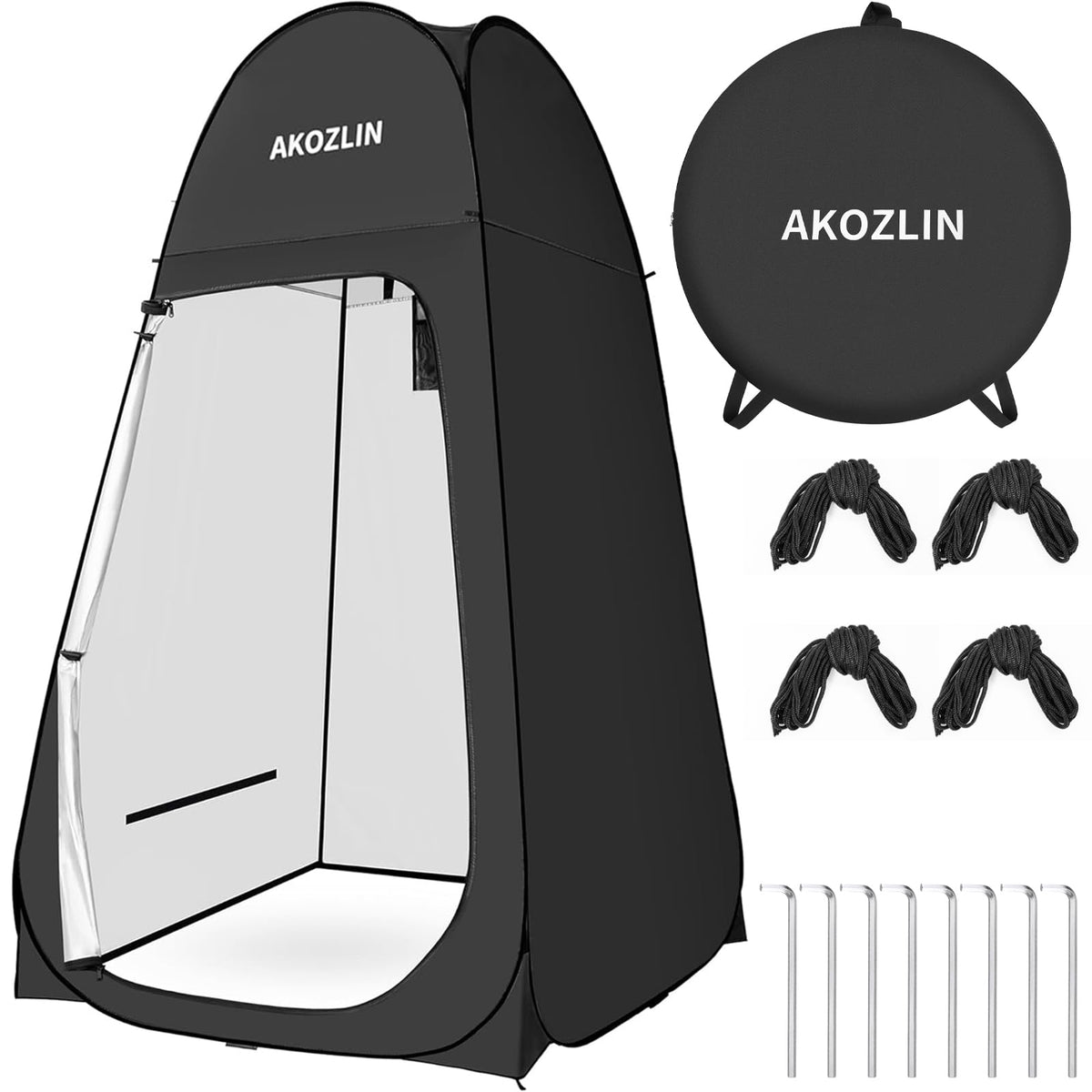 AKOZLIN Portable Pop Up Shower Tent Instant Privacy Dressing Changing Shelter Outdoor Shower Room Camp Toilet Tent