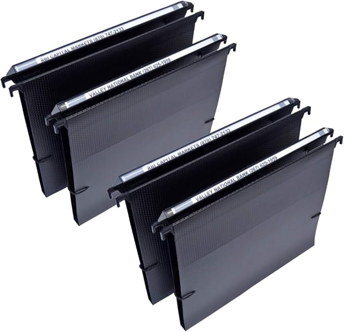 Ultimate Office MagniFile Extra-Capacity Hanging File Folders, 1/2" Box-Bottom, Letter Size, Feature A Wrap- Around Bungee Security Cord (Set of 4)
