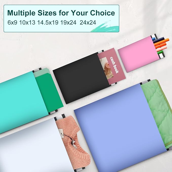 Poly Mailers 14.5x19, Large Poly Mailers 100 Pack, Shipping Mailers with Self Seal Adhesive, Waterproof and Tear-Proof Mailers Poly Bags for Small Business (Teal）