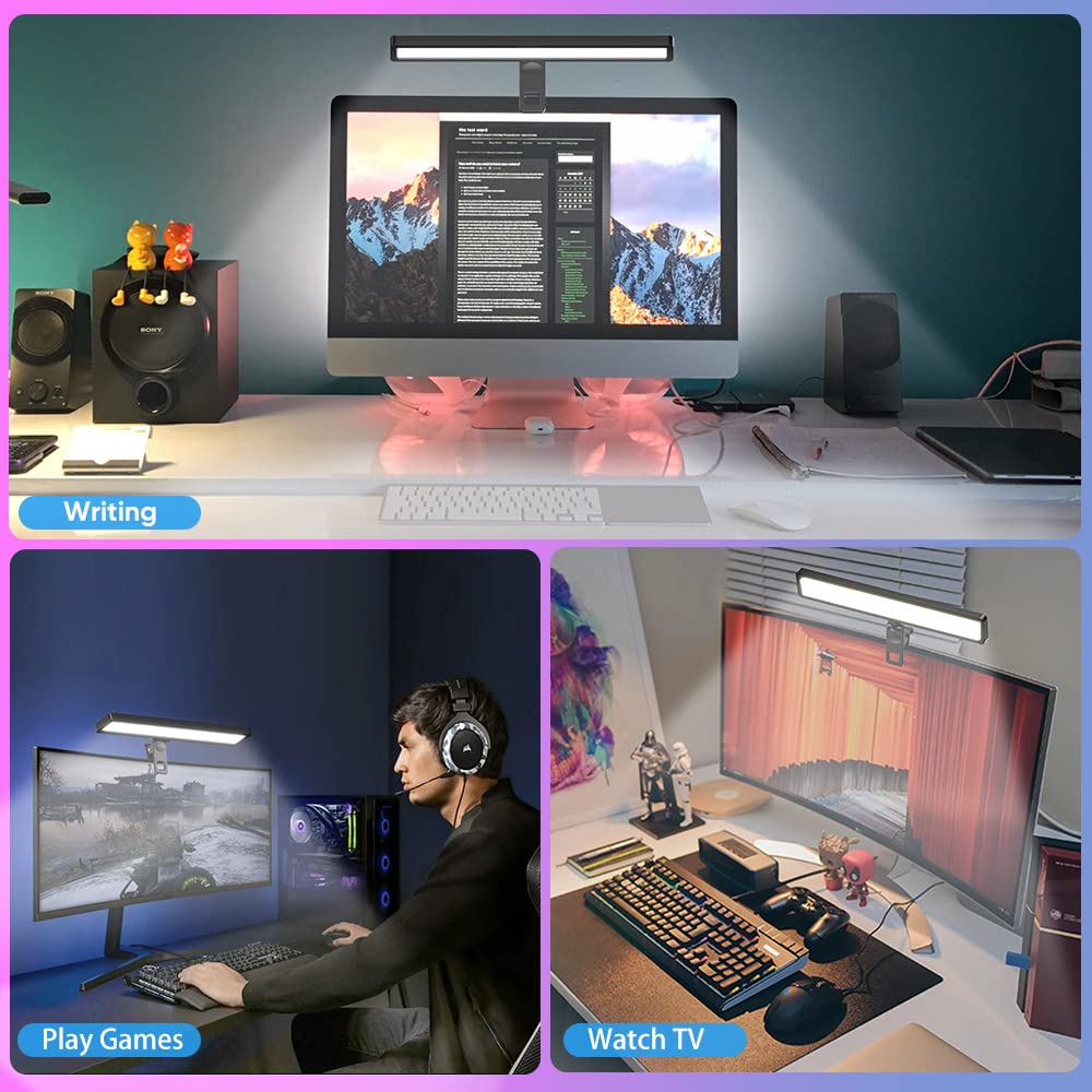 Video Conference Lighting with Tripod for Laptop&Computer -Webcam Light for Streaming-Zoom Lighting with 3 Dimmable Color & 10 Brightness Level for Self Broadcasting and Live Streaming