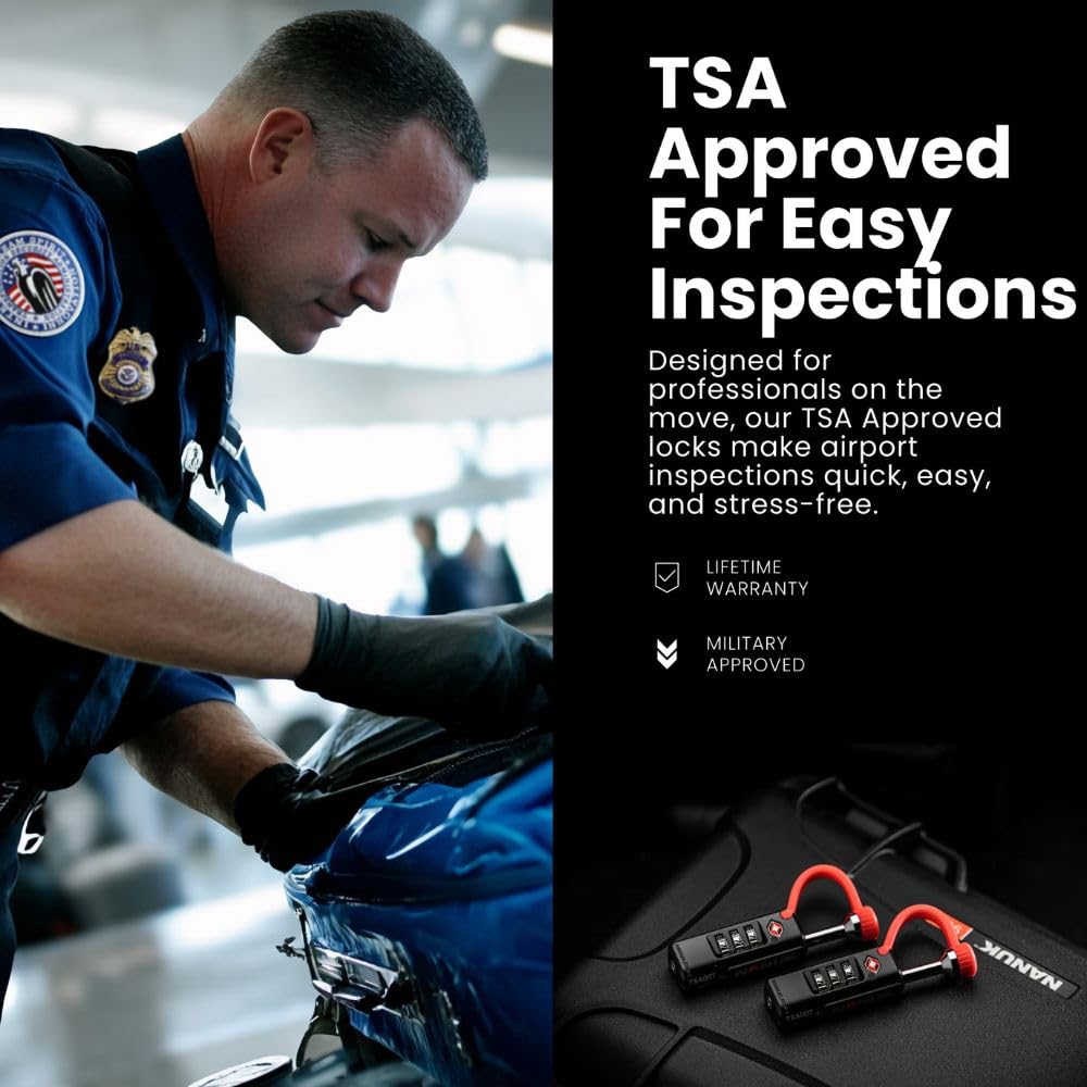 NANUK TSA Approved Lock – Durable, Secure Travel Case Lock with Cut-Resistant Steel Shackle & Rustproof