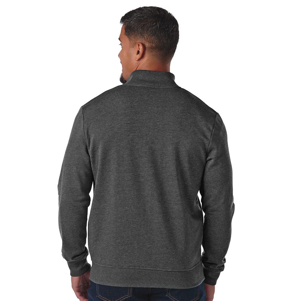 Skechers Men's The Hoodless Hoodie GO Walk Everywhere Full Zip Mock Neck Jacket, Heather Charcoal, Large