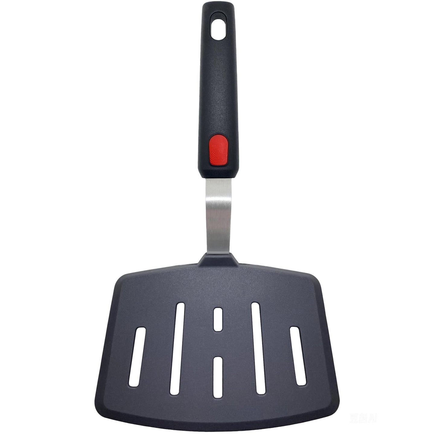 Silicone Spatula Turner, Heat Resistant Pancake Spatulas for Nonstick Cookware Pan, Wide Slotted Cooking Spatula for Frying Omelette, Egg, Fish and Kitchen Use, Thin Flexible Dishwasher Safe, Black