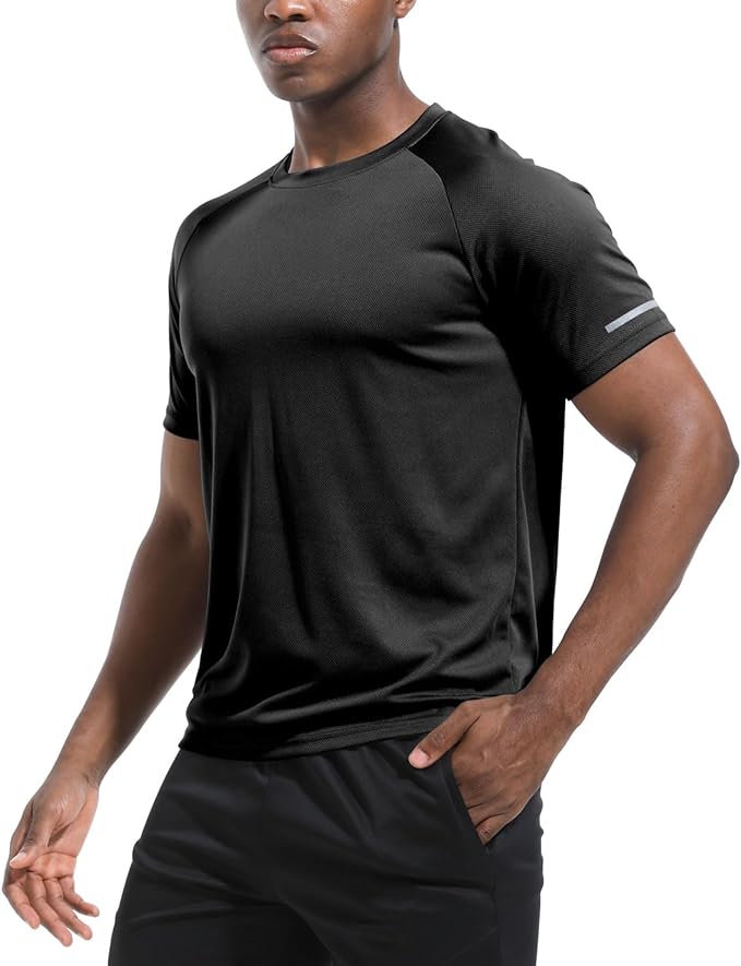 Boyzn 1, 3, 5 or 7 Pack Men's Workout Running Shirts, Dry Fit Moisture Wicking T-Shirt, Gym Athletic Short Sleeve Tee Shirts