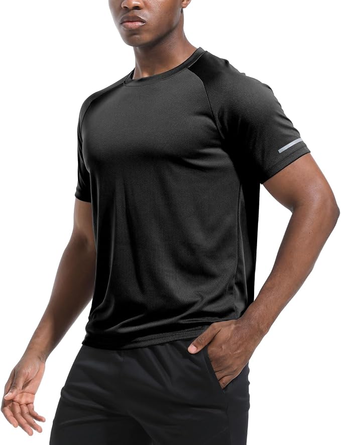 Boyzn 1, 3, 5 or 7 Pack Men's Workout Running Shirts, Dry Fit Moisture Wicking T-Shirt, Gym Athletic Short Sleeve Tee Shirts