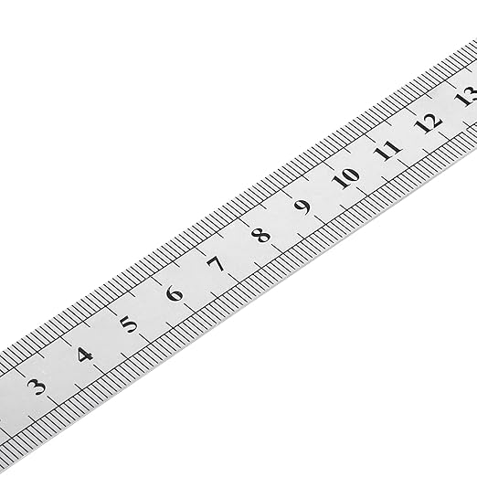 60 PCS 6 Inch Stainless Steel Ruler Bulk with Inch and Metric Scale, Straight Edge Metal Rulers Measuring Tool for Measuring