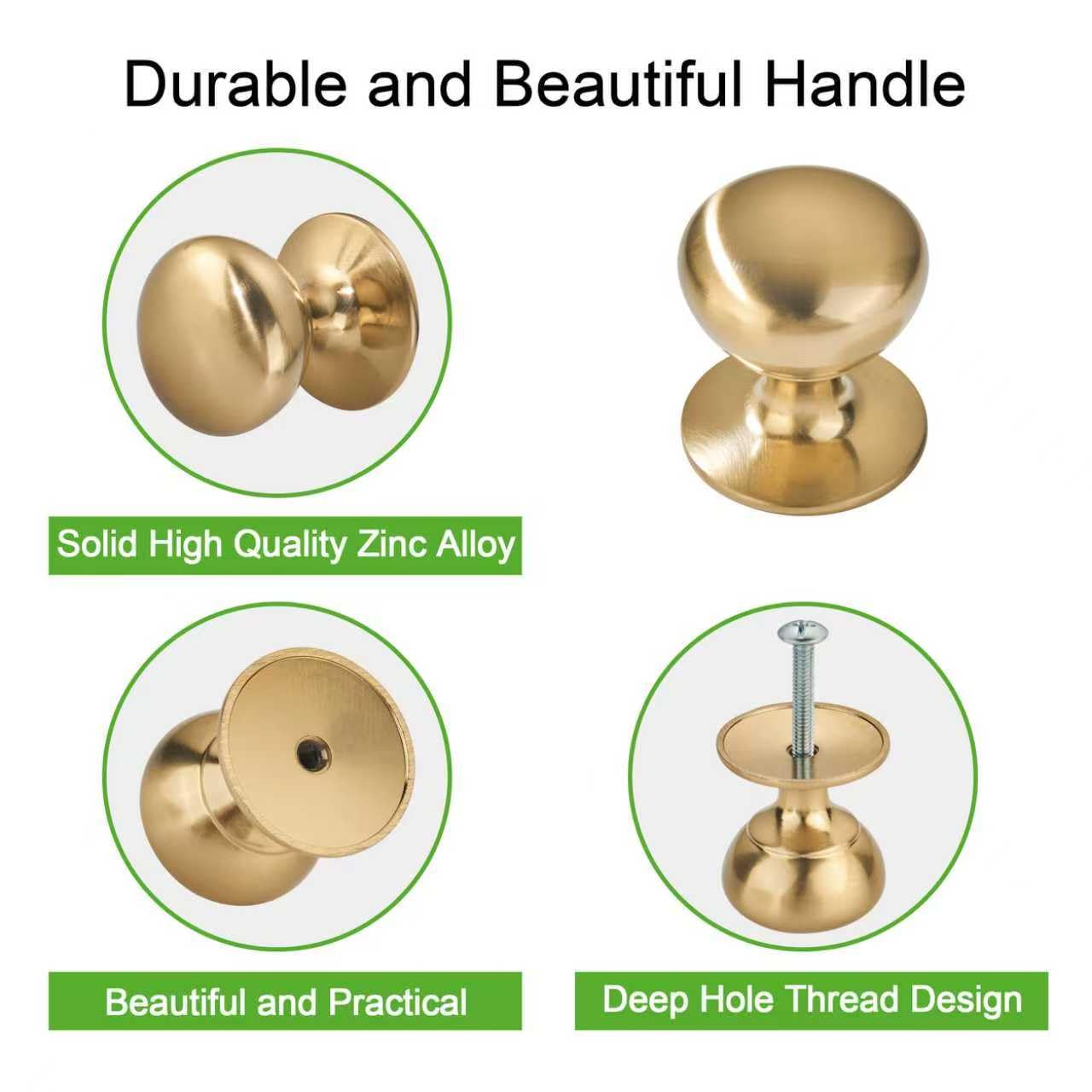 TUNNY 10 Pack Cabinet Knobs-Champagne Bronze Cabinet Pulls for Dresser Knobs Drawer Knobs and Pulls for Kitchen Bathroom Cupboard Drawer Pulls
