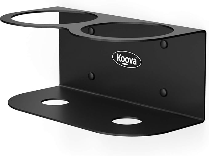 Koova 2 All-Purpose Spray Bottle Holder | Easy Install Wall Mount Hardware Included | Heavy-Duty Powder Coated Steel Storage Rack for Garage And Home | Craft Workspace Paint Bottle Organizer USA Made